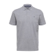 Selected Klassisk kortærmet polo i Medium Grey Melange til herre – aktive størrelser: L