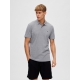 Selected klassisk polo i medium grey melange til herre