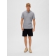 Selected Klassisk kortærmet polo i Medium Grey Melange til herre – aktive størrelser: L