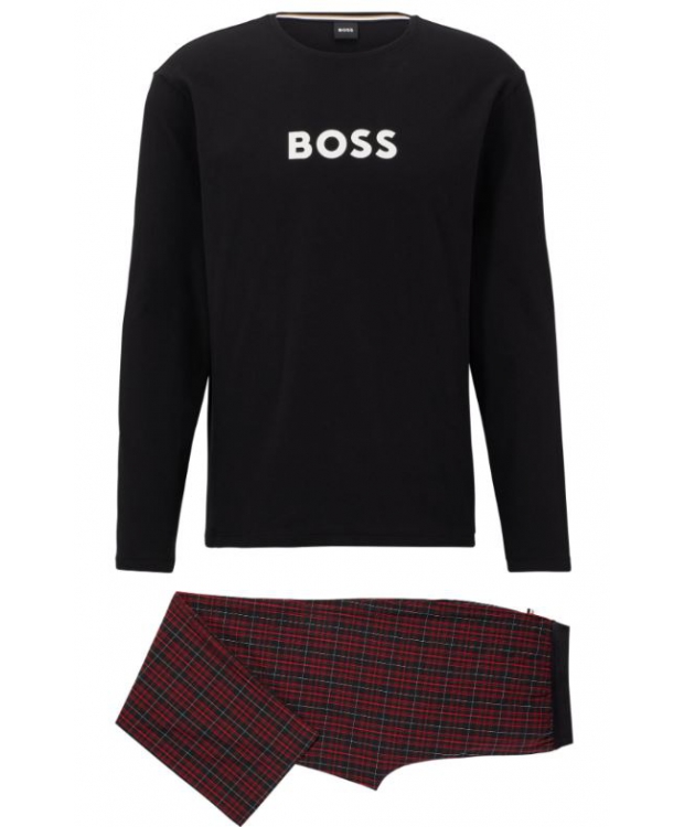 Billede af BOSS pyjamassæt i sort & rød til herre.