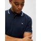 Selected Kortærmet polo i Navy Blazer til herre – aktive størrelser: M