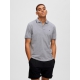 Selected Kortærmet polo i Medium Grey Melange til herre – aktive størrelser: M, XL