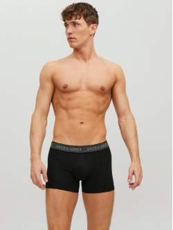 Jack & Jones 3-pak boxershorts i Grå/Asphalt til herre – aktive størrelser: S, M, L, XL, XXL