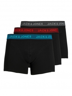 Jack & Jones 3pak underbukser/boksershorts i grå/asphalt til herre