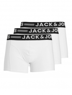 Jack & Jones 3pak underbukser/boksershorts i hvid til herre