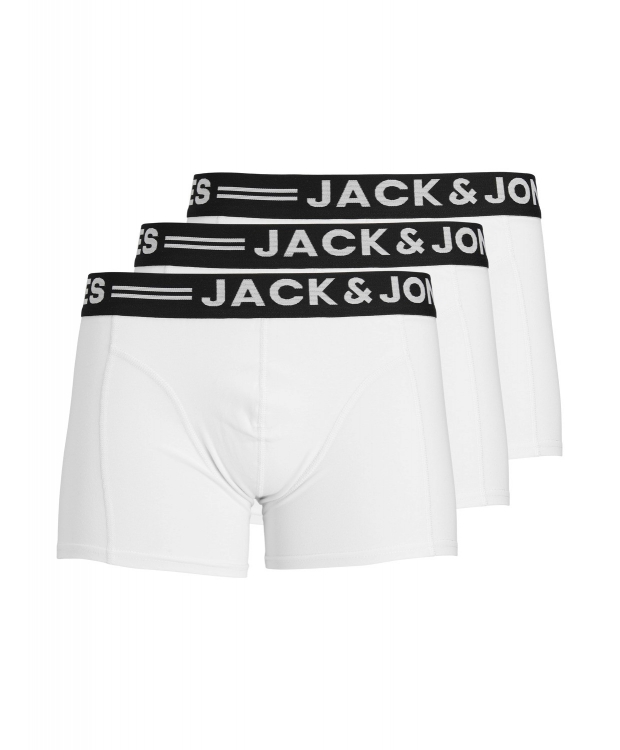 Jack & Jones 3pak underbukser/boksershorts i hvid til herre