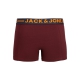Jack & Jones 3-pak boxershorts i Burgundy til herre – aktive størrelser: S, M, L, XL, XXL