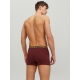 Jack & Jones 3pak underbukser/boksershorts i burgundy til herre