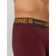 Jack & Jones 3pak underbukser/boksershorts i burgundy til herre