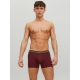 Jack & Jones 3-pak boxershorts i Burgundy til herre – aktive størrelser: S, M, L, XL, XXL