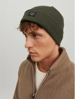 Jack & Jones klassisk hue i Mørkegrøn til herre – Onesize