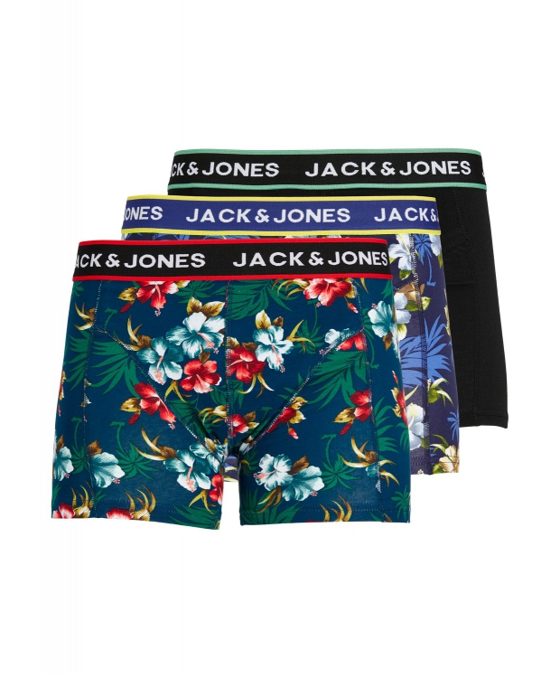 Jack & Jones 3pak printede underbukser/boksershorts i tre farver til herre
