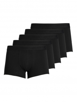 Jack & Jones 5-pak boxershorts i Sort til herre – aktive størrelser: S, M, L, XL, XXL