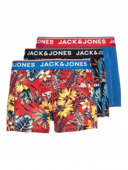 Jack & Jones 3pak underbukser/boksershorts med mønster i tre farver til herre