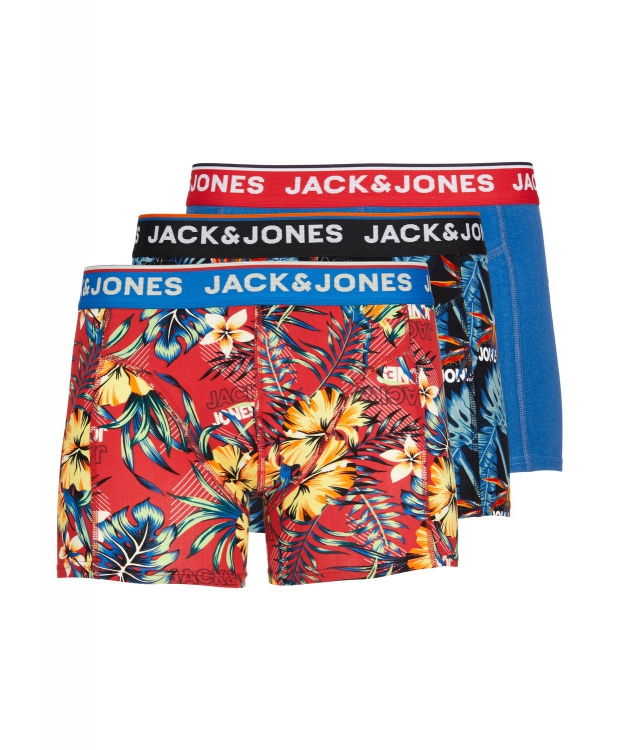 Jack & Jones 3pak underbukser/boksershorts med mønster i tre farver til herre
