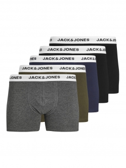 Jack & Jones 5-pak boxershorts i Flere farver til herre – aktive størrelser: S, M, XL