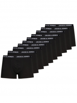 Jack & Jones 10-pak boxershorts i Sort til herre – aktive størrelser: S, M, L, XL, XXL