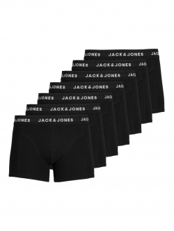 Jack & Jones 7-pak boxershorts i Sort til herre – aktive størrelser: S, M, L, XL, XXL
