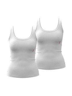 HUGO 2pak undertrøjer med brede stropper i hvid til kvinder Hvid XXXL