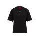 HUGO T-shirt i sort stretchjersey til kvinder – aktive størrelser XS, XL og XXL.