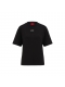 HUGO T-shirt i sort stretchjersey til kvinder – aktive størrelser XS, XL og XXL.