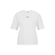 HUGO T-shirt i hvid stretchjersey til kvinder – aktive størrelser XS, XL og XXL.