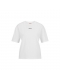 HUGO T-shirt i hvid stretchjersey til kvinder – aktive størrelser XS, XL og XXL.