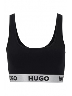 HUGO sports-bh i sort m. logo til kvinder