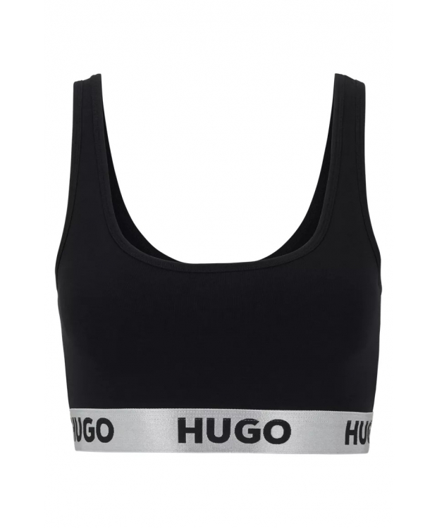 Se HUGO sports-bh i sort m. logo til kvinder hos Sokkeposten.dk