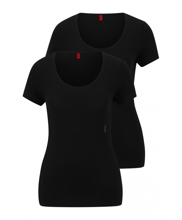 Se HUGO 2pak T-shirt i sort til kvinder hos Sokkeposten.dk