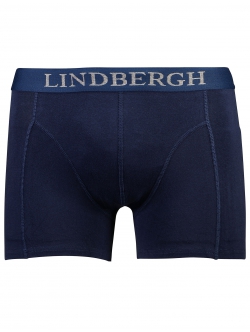 Lindbergh 3-pak navy bomuldsboxershorts til herre – aktive størrelser S, M, L, XL og XXL.