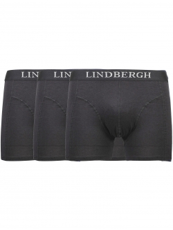 Lindbergh 3-pak sorte bambusboxershorts til herre – aktive størrelser S, M, L, XL, XXL og 3XL.
