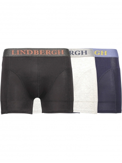 Lindbergh 3-pak bambusboxershorts i forskellige farver til herre – aktive størrelser S, M, L, XL, XXL og 3XL.