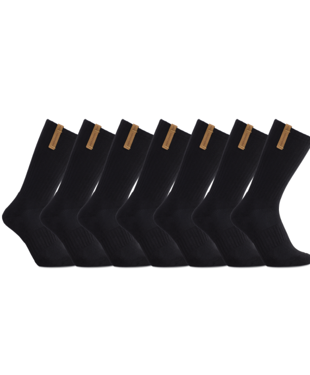 Billede af iZ Sock 7pak sportsstrømper med bomuld i sort