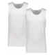 Lindbergh 2-pak hvide bambustanktops til herre – aktive størrelser S, M, L, XL, XXL og XXXL.