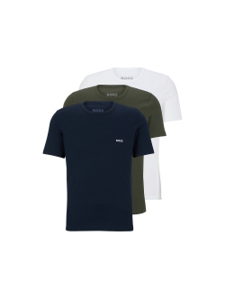 BOSS 3-pak multifarvede bomulds-T-shirts til herre – outlet, aktiv størrelse S.