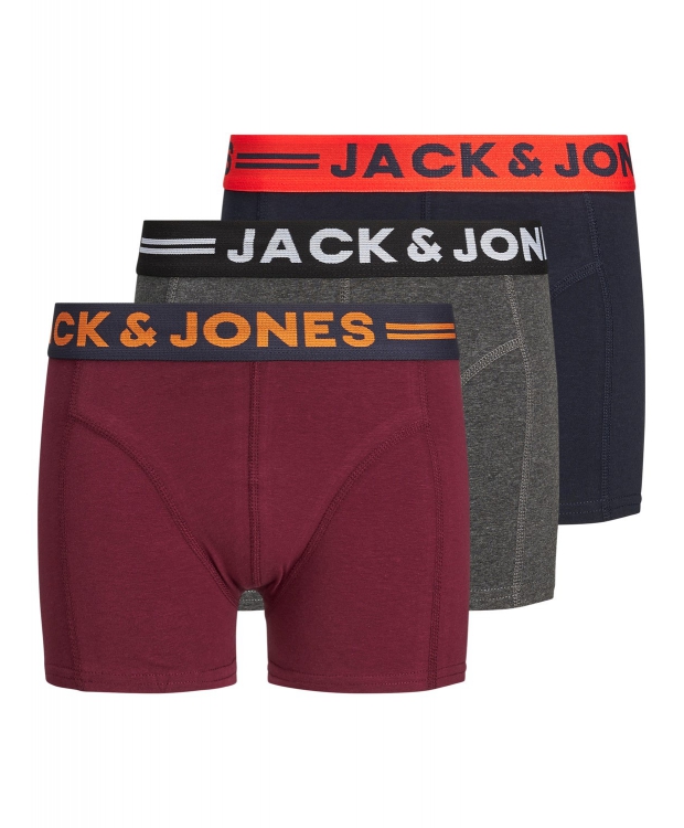 Jack & Jones 3-pak underbukser med bomuld i forskellige farver til drenge