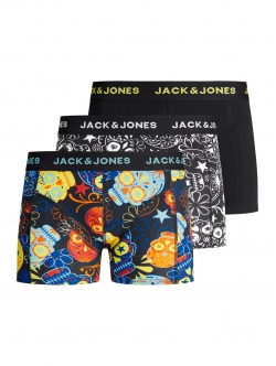 Jack & Jones 3-pak underbukser med kranie print i forskellige farver til drenge