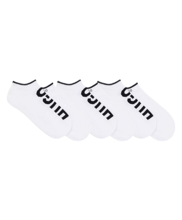 HUGO 6pak ankelstrømper i hvid m. logo til kvinder