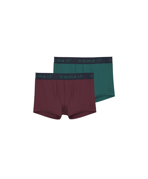 Name it 2-pak underbukser/boxershorts i rød & grøn til drenge