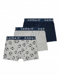 NAME IT grå og sorte boxershorts i 3-pak til drenge, aktive str. 86, 92 og 158/164