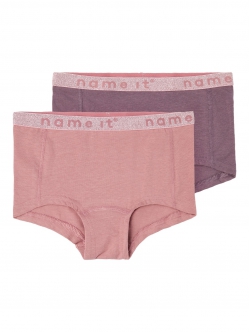 Name it 2-pak underbukser i lyserød & lilla til piger.