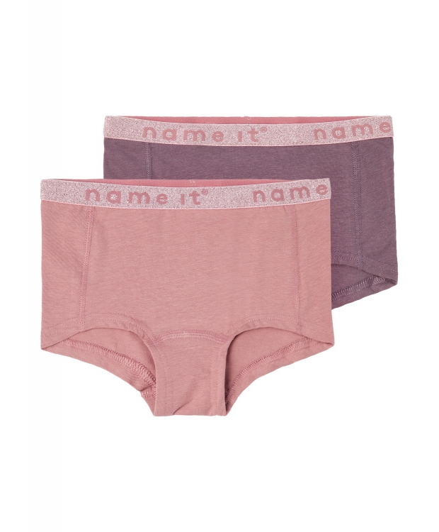 8: Name it 2-pak underbukser i lyserød & lilla til piger.