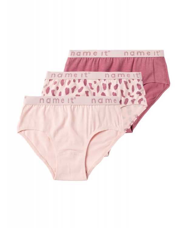 Name it 3-pak underbukser i lyserød nuancer til piger