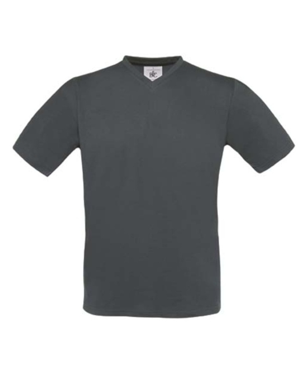 B&C Exact t-shirt med v-hals i mørkegrå til herre