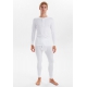 JBS langærmet Henley T-shirt i hvid med knapper til herre – størrelse S