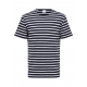 Selected t-shirt i navy m. hvide striber til herre