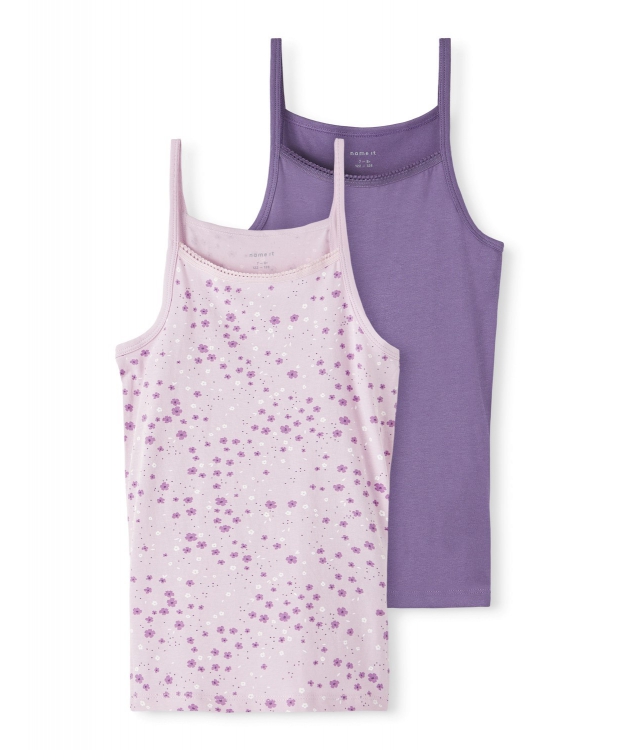 14: Name it 2-pak undertrøje/top i lyserød og lilla til piger