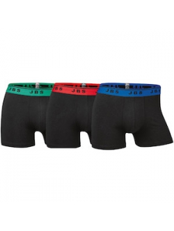 JBS 3-pak boxershorts i bomuld med farvet stribe i sort til herre Sort S