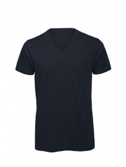 B&C Exact sort V-neck T-shirt til herre str. S